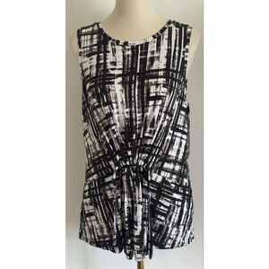 Women's Simply Vera Vera Wang Tank Top Size M White Black